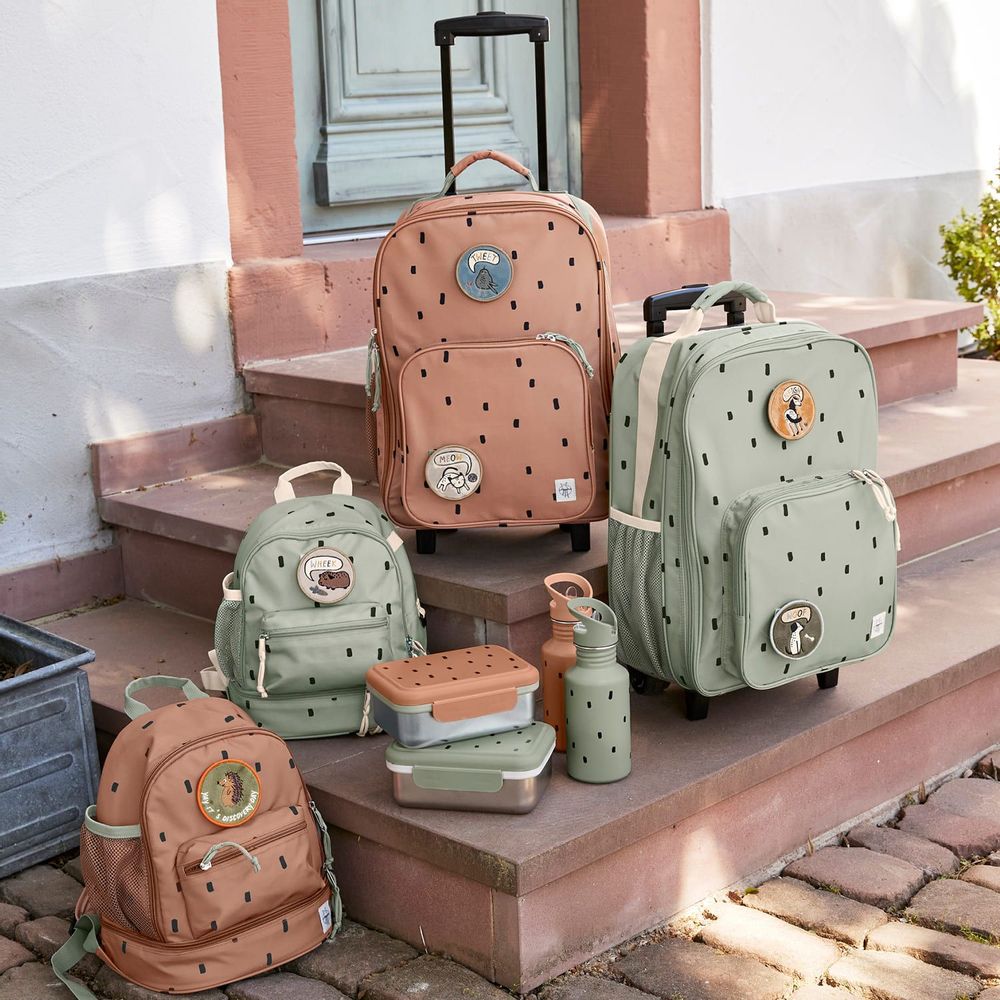 Accessoires pour puériculture - LÄSSIG Gourde pour enfant inox et Boîte à goûter / Lunch box inox Happy Prints - LASSIG GMBH