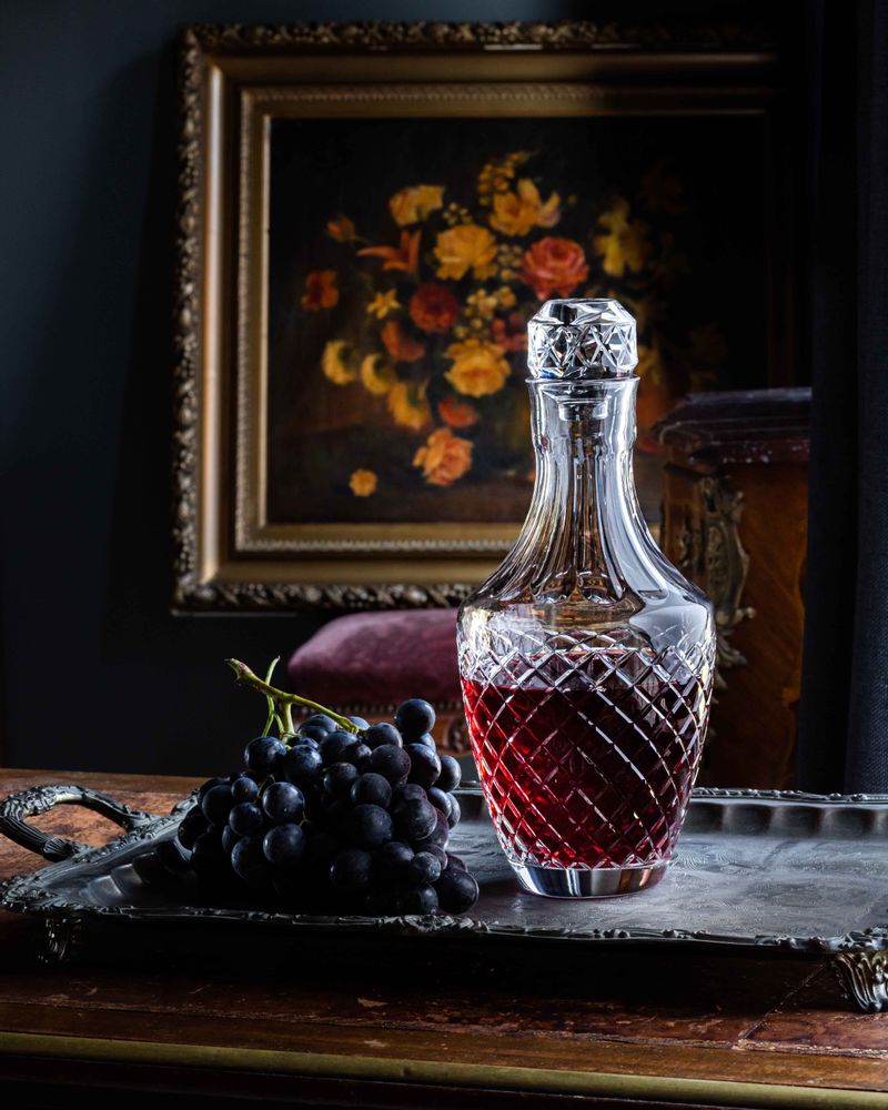 Décorations pour tables de Noël - Paire de verres à vin en cristal taillé - Stelo - LEONE DI FIUME