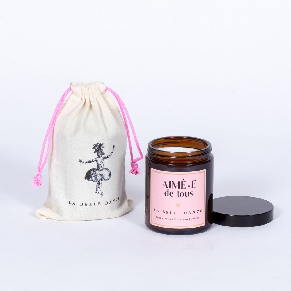 Candles - LA BELLE DANCE - 100% VEGETABLE WAX SCENTED CANDLE - ROSE PETALS - LA BELLE DANCE