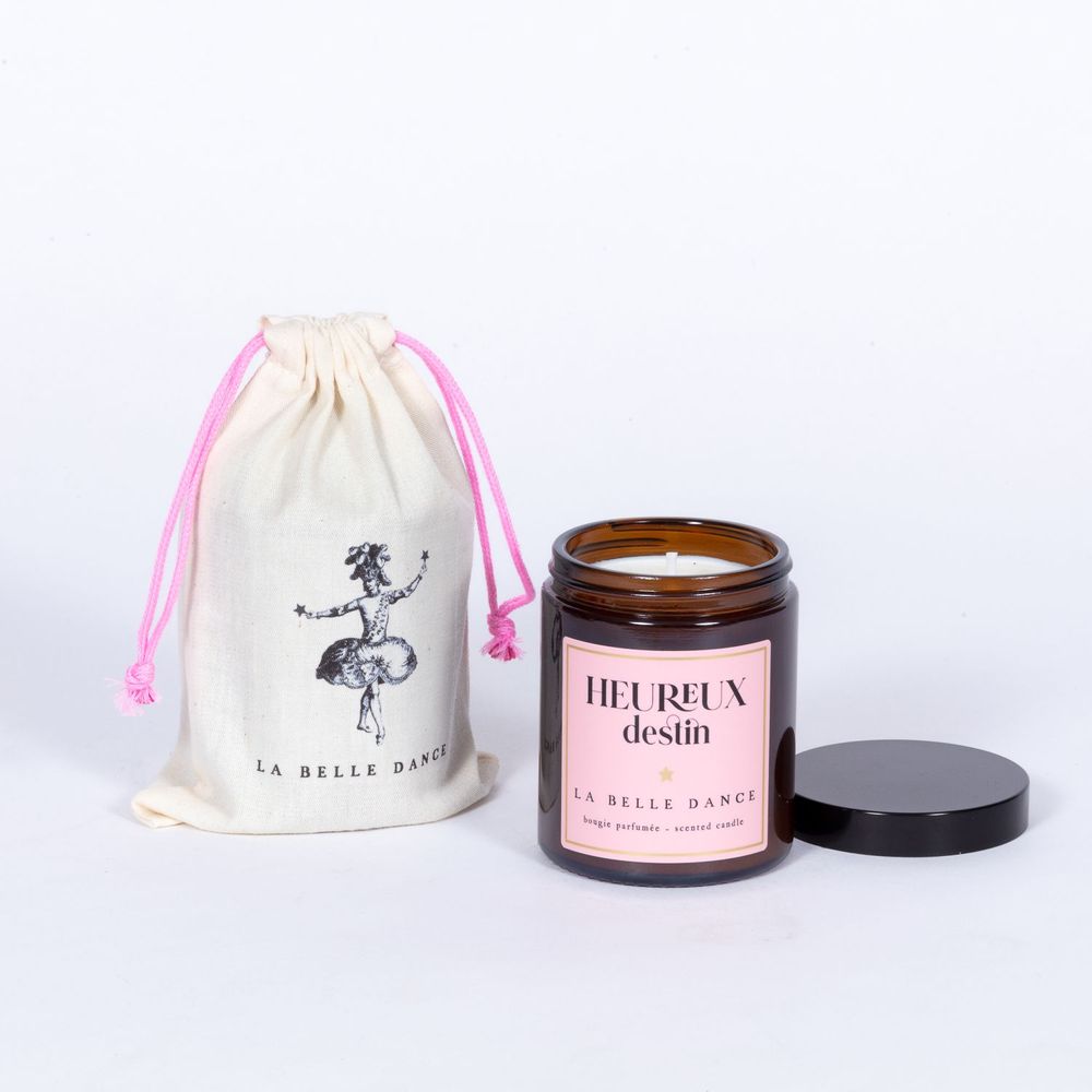 Candles - LA BELLE DANCE - 100% VEGETABLE WAX SCENTED CANDLE - ROSE PETALS - LA BELLE DANCE