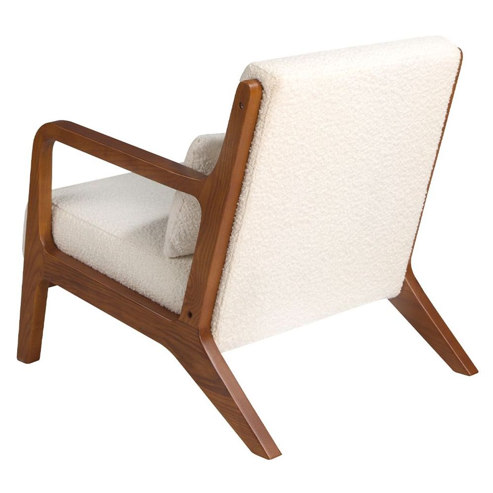 Armchairs - Upholstered fabric and walnut armchair - ANGEL CERDÁ