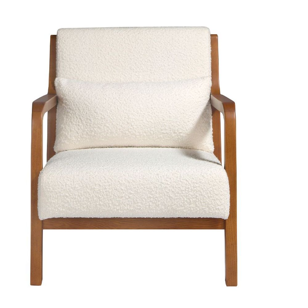 Armchairs - Upholstered fabric and walnut armchair - ANGEL CERDÁ
