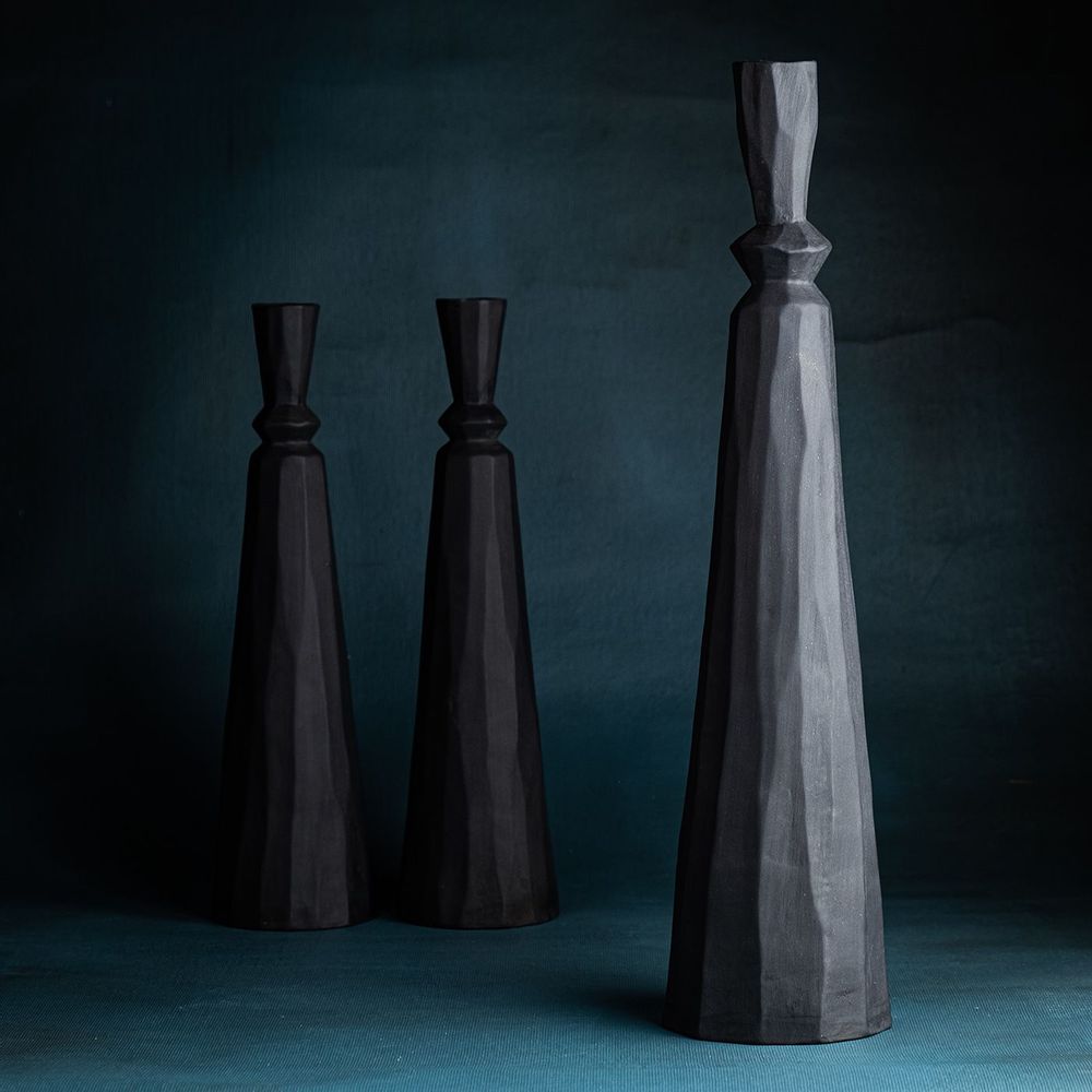 Vases - CALIX, vase, porcelain candle holder - KLATT OBJECTS