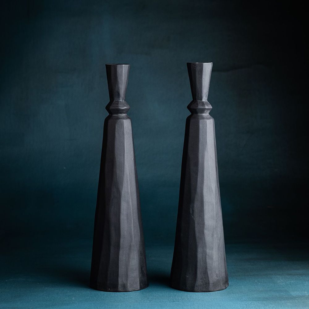 Vases - CALIX, vase, porcelain candle holder - KLATT OBJECTS