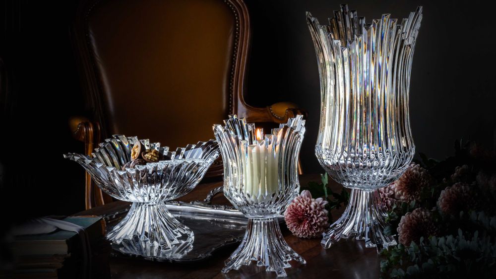 Vases - Bougeoir en cristal taillé - Chiara - LEONE DI FIUME