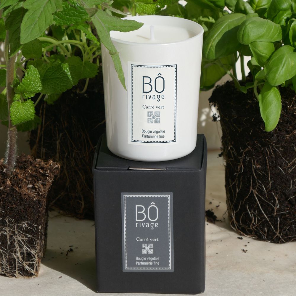Gifts - "Carré vert" Candle - BÔRIVAGE
