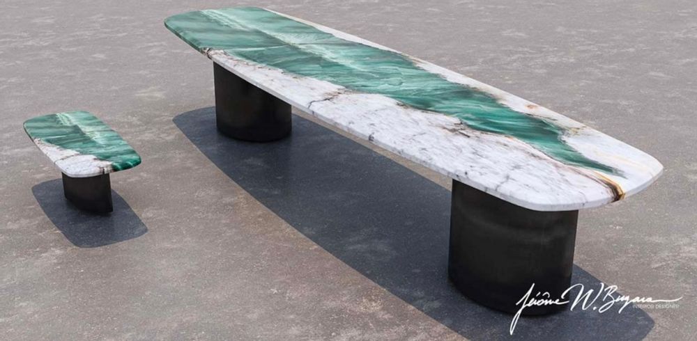 Dining Tables - MIKI PATAGONIA GREEN TABLE - JEROME W BUGARA