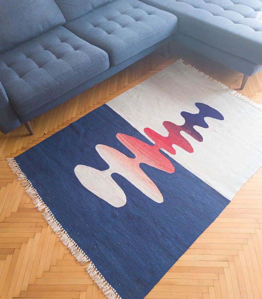 Design carpets - Inner Reflection Handwoven Kilim Rug - STUDIO POTATO