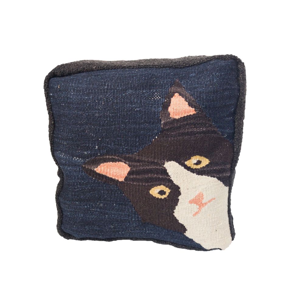 Cushions - Meow Handwoven Throw Pillow - STUDIO POTATO