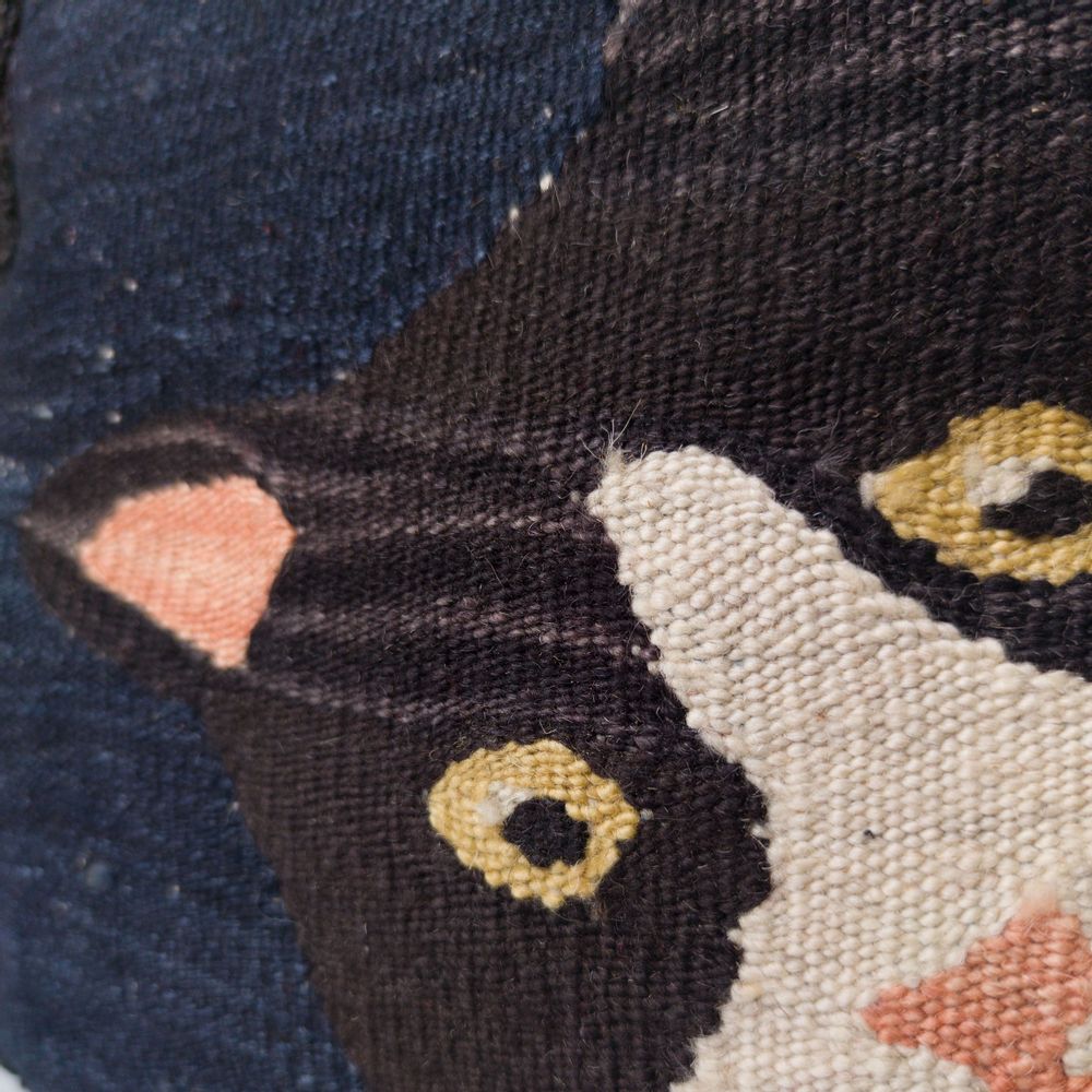 Cushions - Meow Handwoven Throw Pillow - STUDIO POTATO