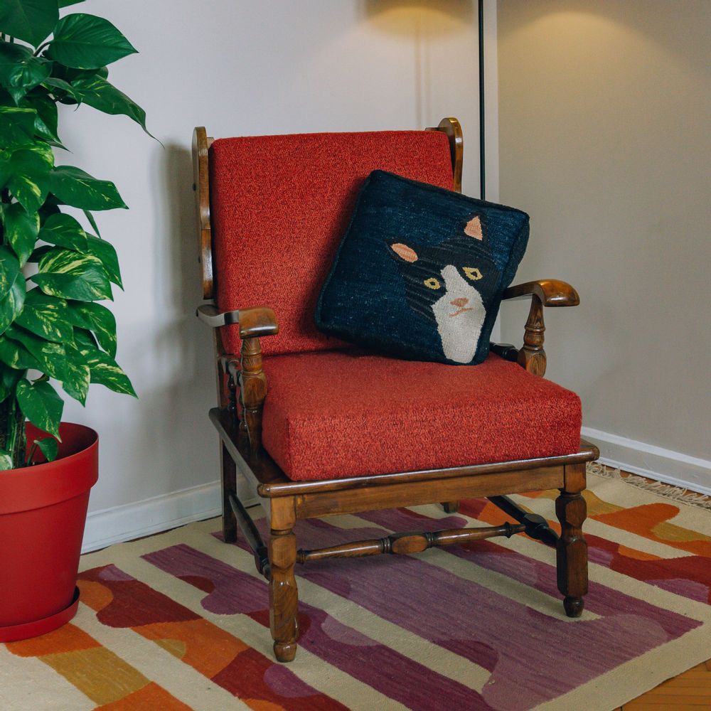 Cushions - Meow Handwoven Throw Pillow - STUDIO POTATO