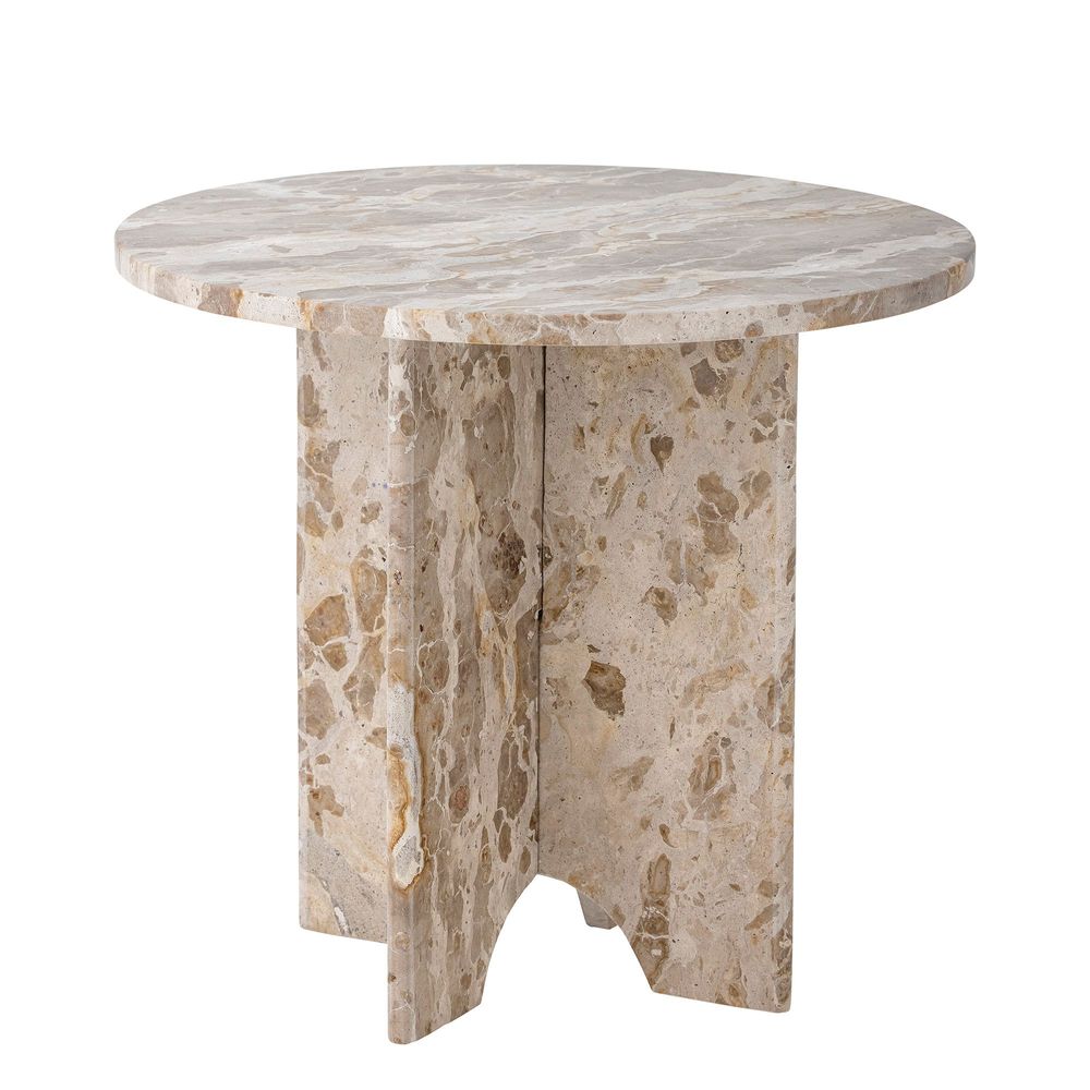 Autres tables  - Jasmia Table d'appoint, Marron, Marbre - BLOOMINGVILLE