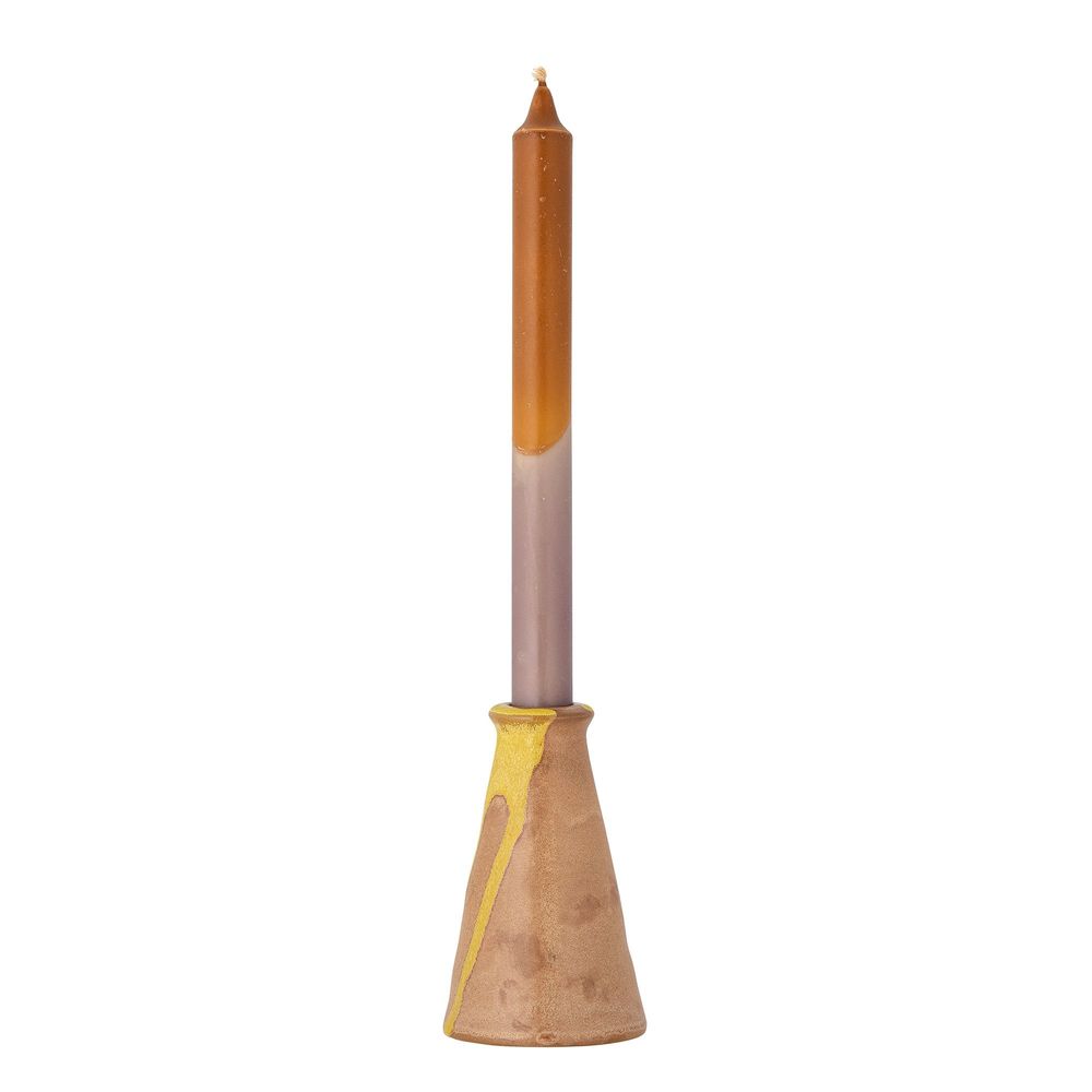 Decorative objects - Savitri Candlestick, Yellow, Stoneware - BLOOMINGVILLE MULTIBRAND HOUSE