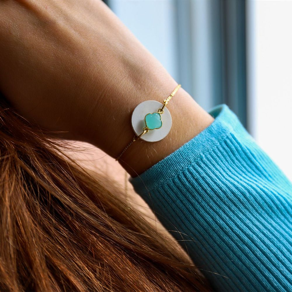 Beauty products - Olfactory bracelet in faceted natural stone and Limoges ceramic to be scented\" Sousta Veire\ " - O BY !OSMOTIK