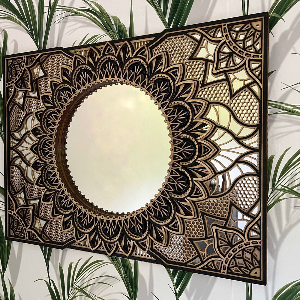Accessoires de déco extérieure - Miroir Mandala Élégant Décoration Murale - BHDECOR