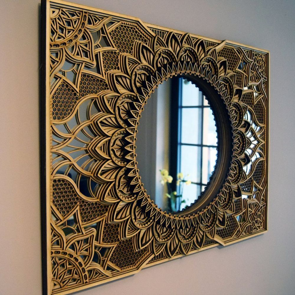 Accessoires de déco extérieure - Miroir Mandala Élégant Décoration Murale - BHDECOR