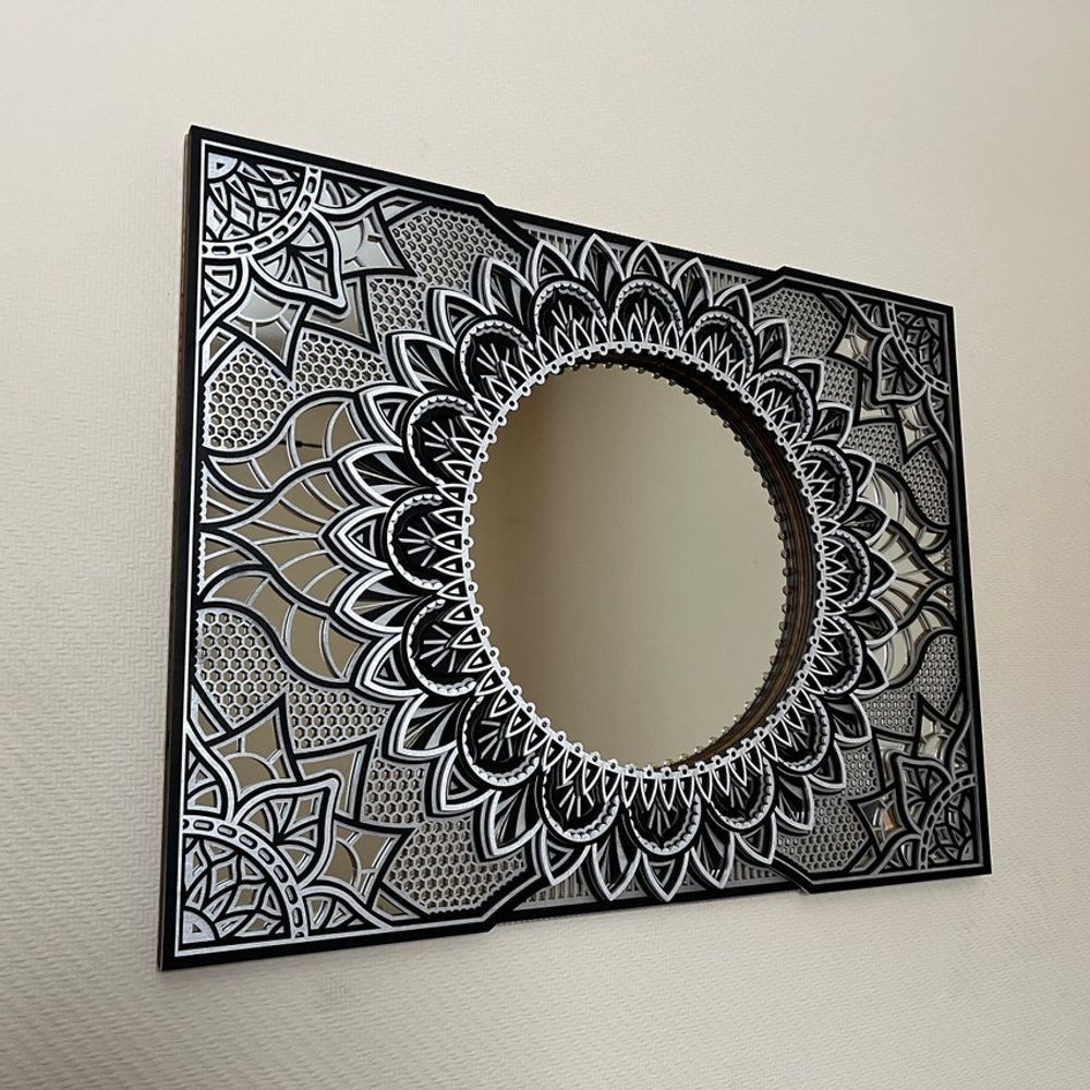 Accessoires de déco extérieure - Miroir Mandala Élégant Décoration Murale - BHDECOR