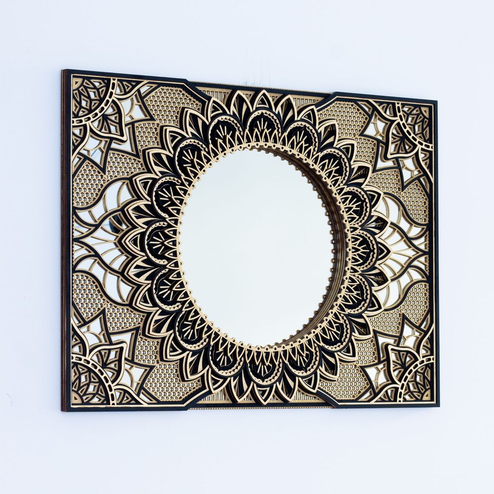 Accessoires de déco extérieure - Miroir Mandala Élégant Décoration Murale - BHDECOR