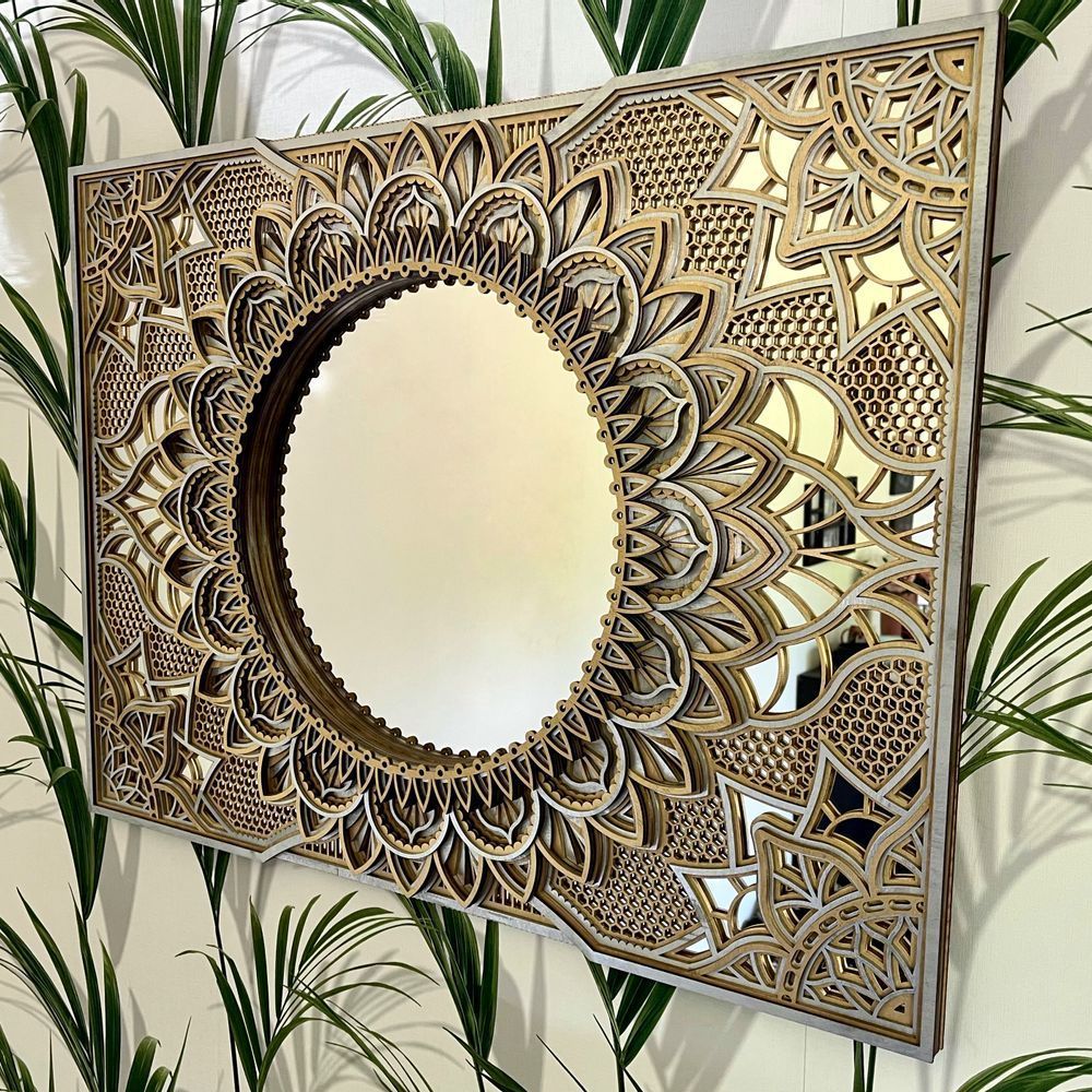 Accessoires de déco extérieure - Miroir Mandala Élégant Décoration Murale - BHDECOR