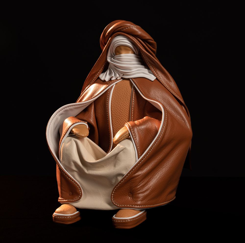 Sculptures, statuettes et miniatures - touareg - ANNIE DELEMARLE SCULPTURE CUIR
