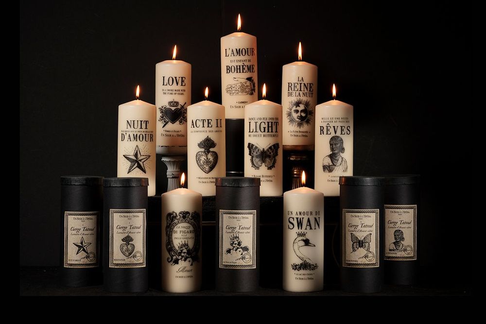 Objets de décoration - LE FANTÔME DE L'OPÉRA - BOUGIE TATOUÉE - UN SOIR A L'OPERA