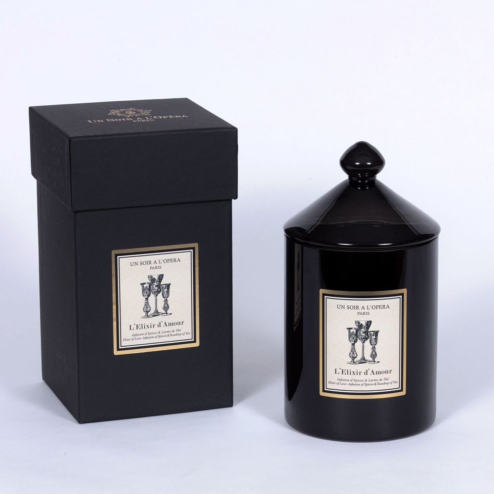 Cadeaux - L'ELIXIR D'AMOUR - BOUGIE PARFUMEE 100 % VEGETALE - 1KG - UN SOIR A L'OPERA