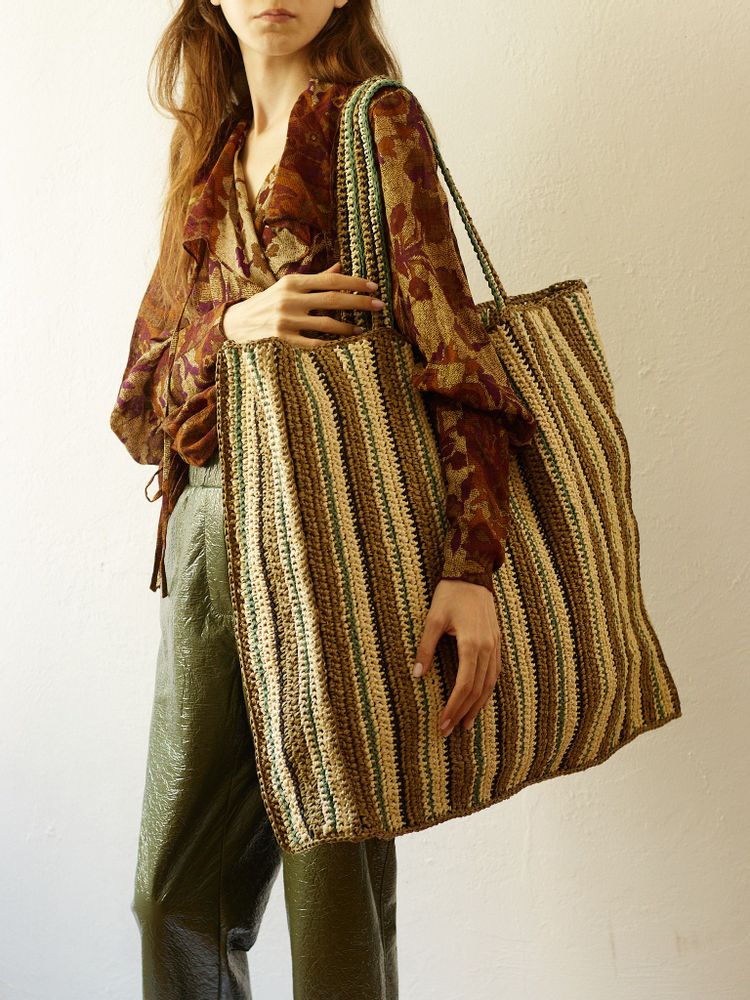 Bags and totes - HANDWOVEN COTTON THROW BED THROW - NADIA DAFRI PARIS