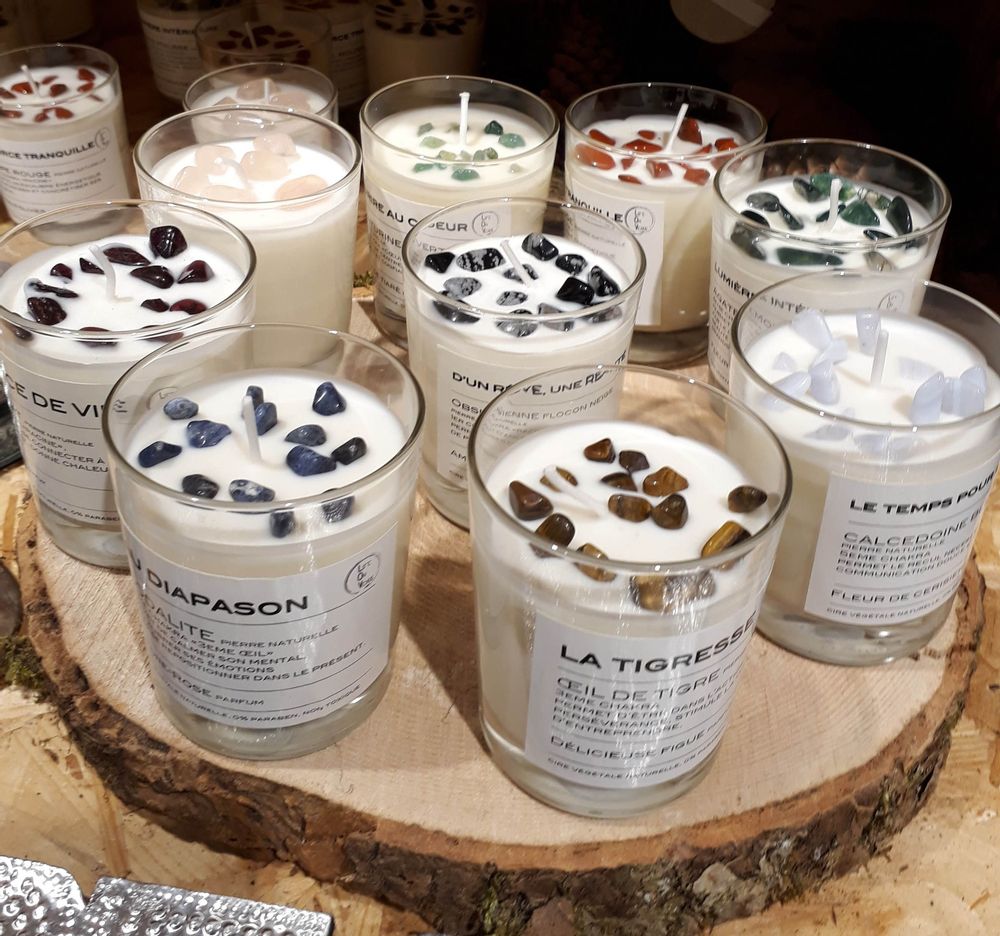 Bougies - Bougies parfumée de bien être "Pierres de vie" 130gr - LIFE ON VENUS