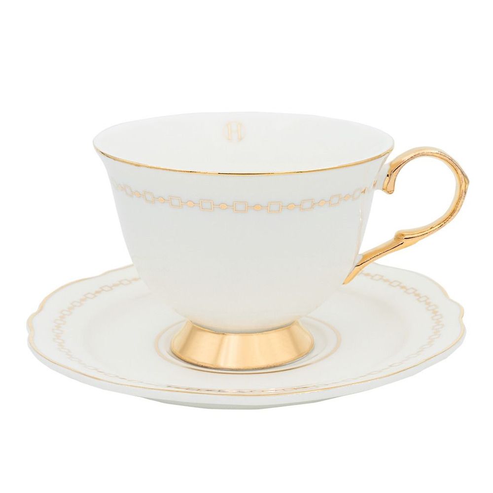 Tasses et mugs - Tasse avec soucoupe - Anima Bianco - HILKE COLLECTION AB