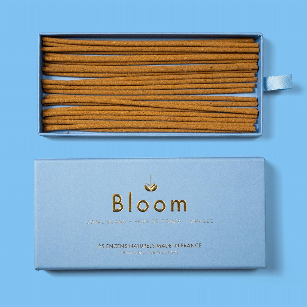 Home fragrances - Set of 25 Bluebird incenses: Tonka Bean - White Copal - Vanilla - BLOOM FRANCE
