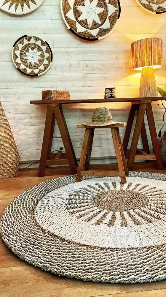 Tapis - Tapis rond en fibres naturelles (Bali) - TO1S150 - BALINAISA