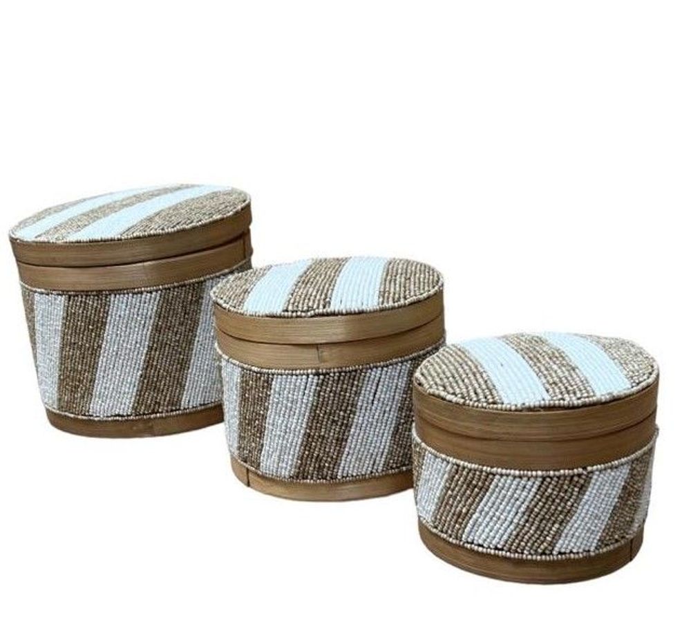 Bathroom storage - Jewelry boxes (Bali) BOS15G - Set of 3 - BALINAISA