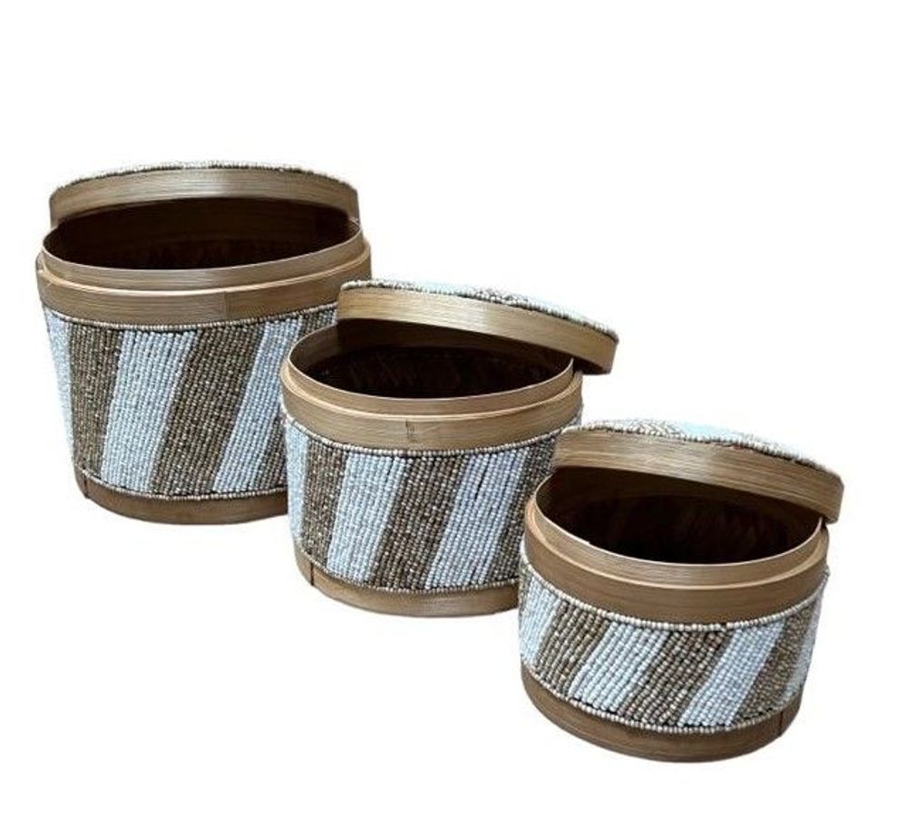 Bathroom storage - Jewelry boxes (Bali) BOS15G - Set of 3 - BALINAISA