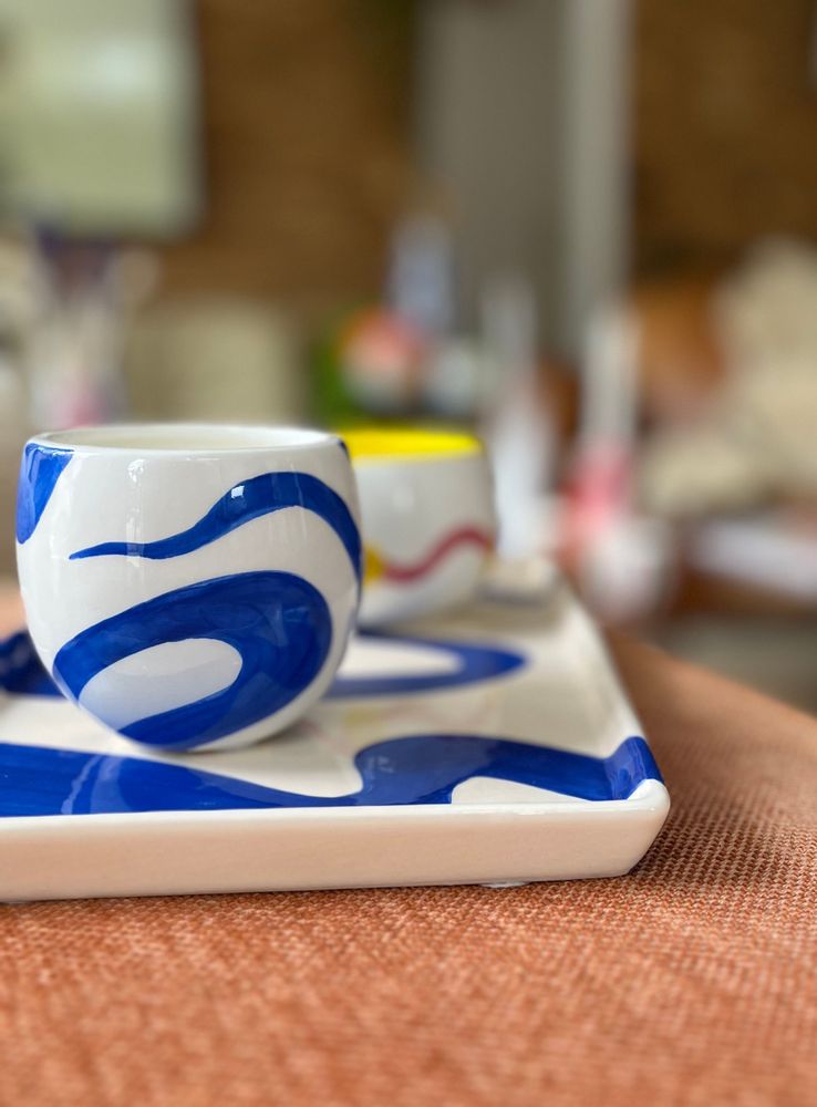 Objets de décoration - Plateau en Céramique Camargue bleu - CONFIDENCES PROVENCE