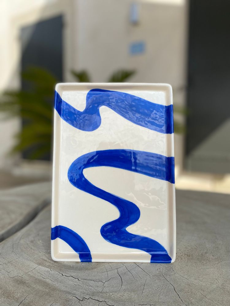 Objets de décoration - Plateau en Céramique Camargue bleu - CONFIDENCES PROVENCE