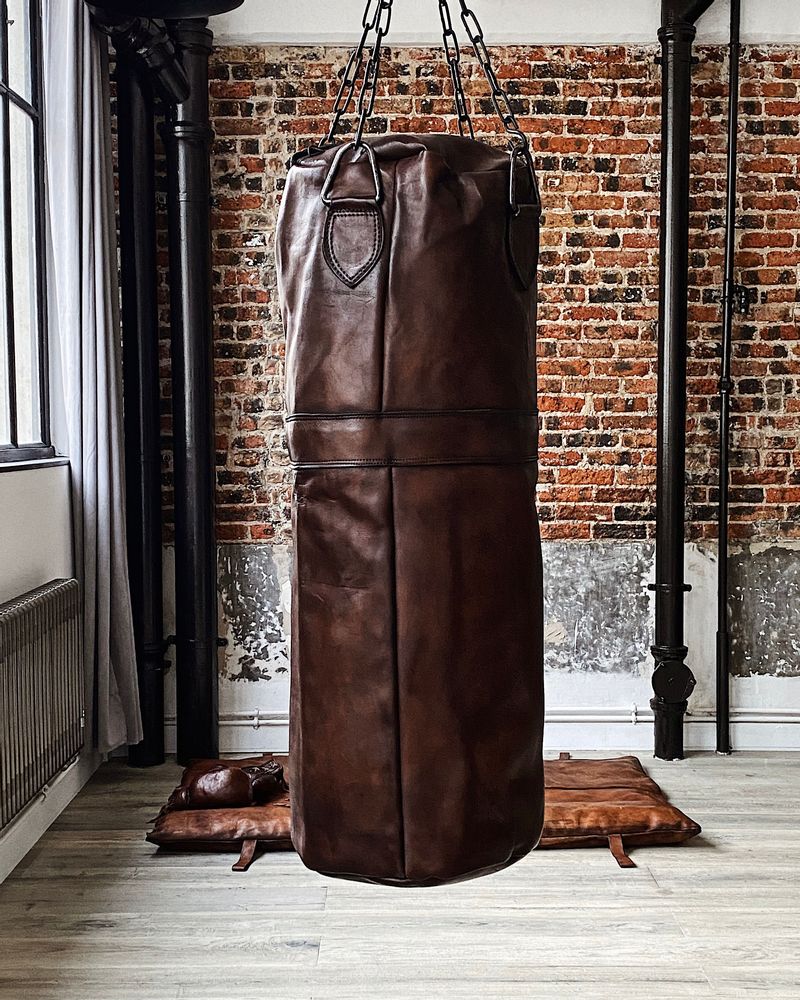 Decorative objects - Leather Punching Bag 90cm – Cognac - JOHN WOODBRIDGE MAKERS