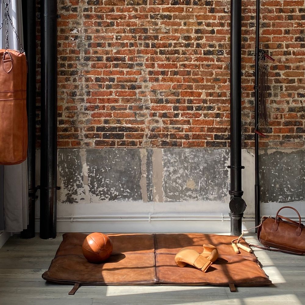 Decorative objects - Leather Gym Mattress 110x175cm - JOHN WOODBRIDGE MAKERS