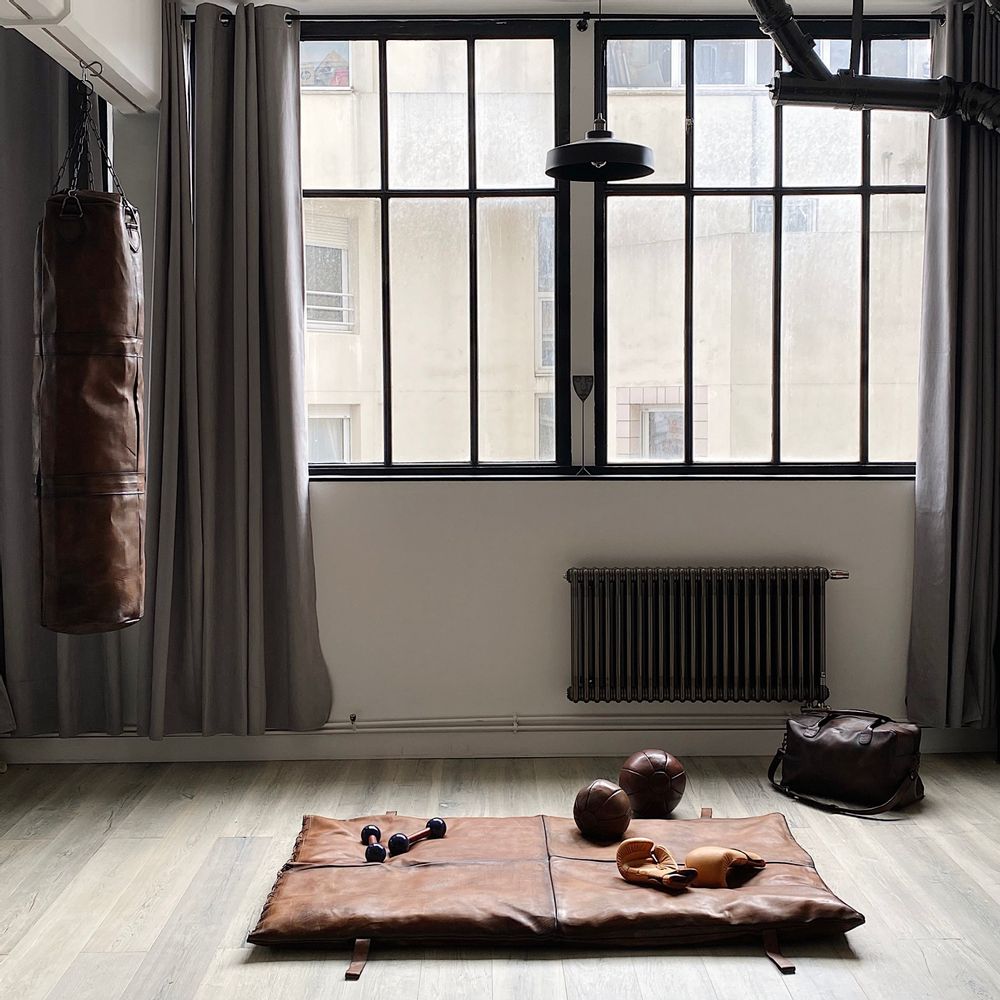 Decorative objects - Leather Gym Mattress 110x175cm - JOHN WOODBRIDGE MAKERS