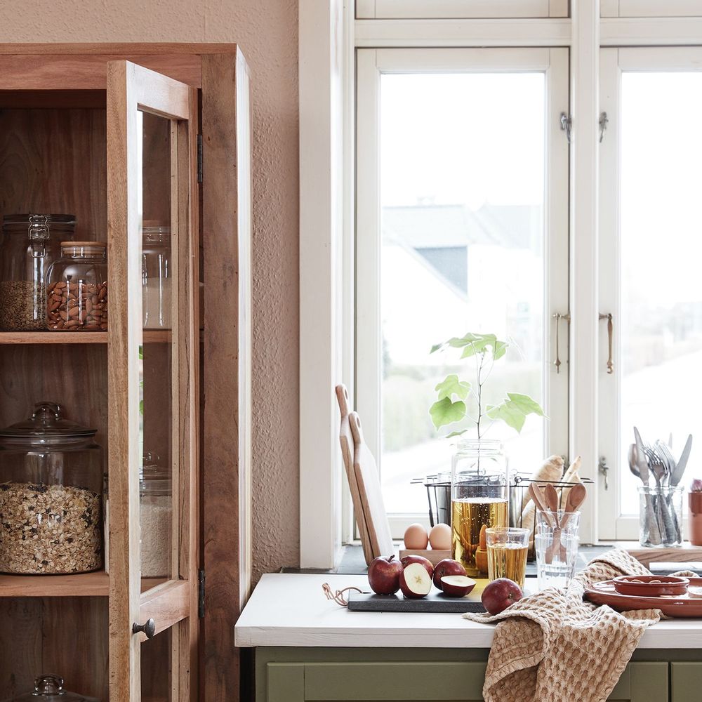 Etagères - Vitrine avec porte vitrée et 4 étagères UNIQUE Shaker - IB LAURSEN