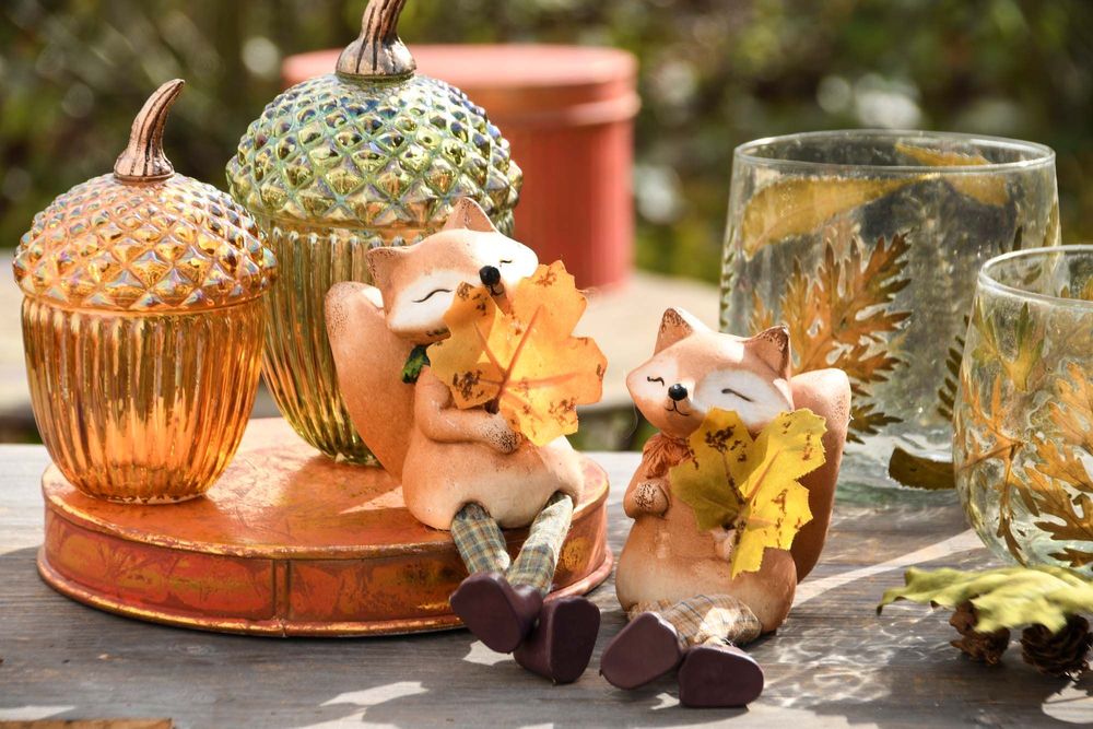 Objets de décoration - Lueur de Couleurs - Renards d'Automne - DEKORATIEF