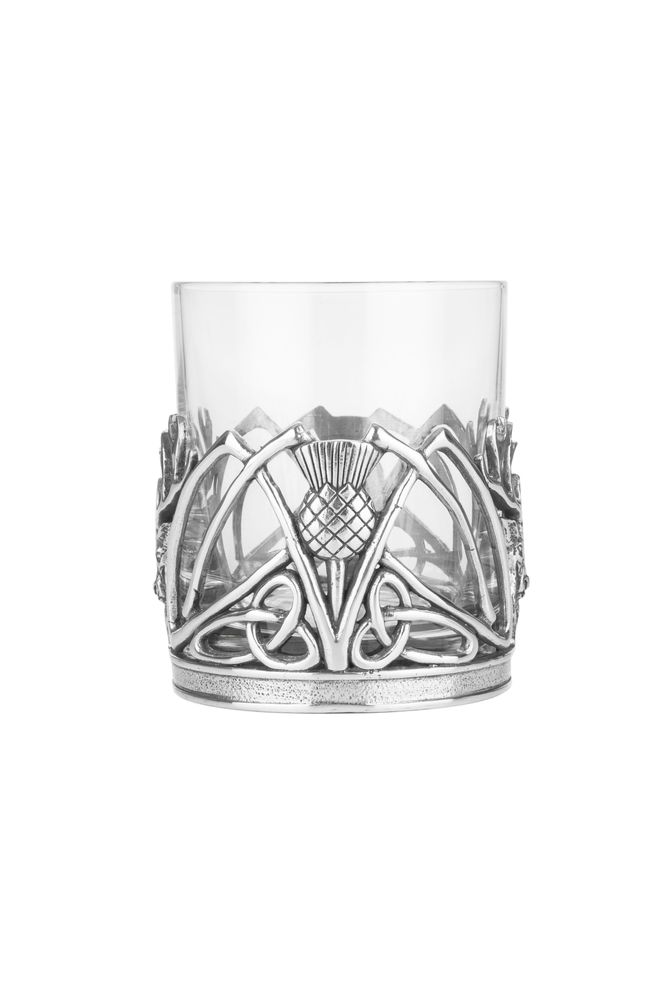 Cristallerie - Gobelet à whisky avec cerf et chardon - A E WILLIAMS (EST 1779) LTD