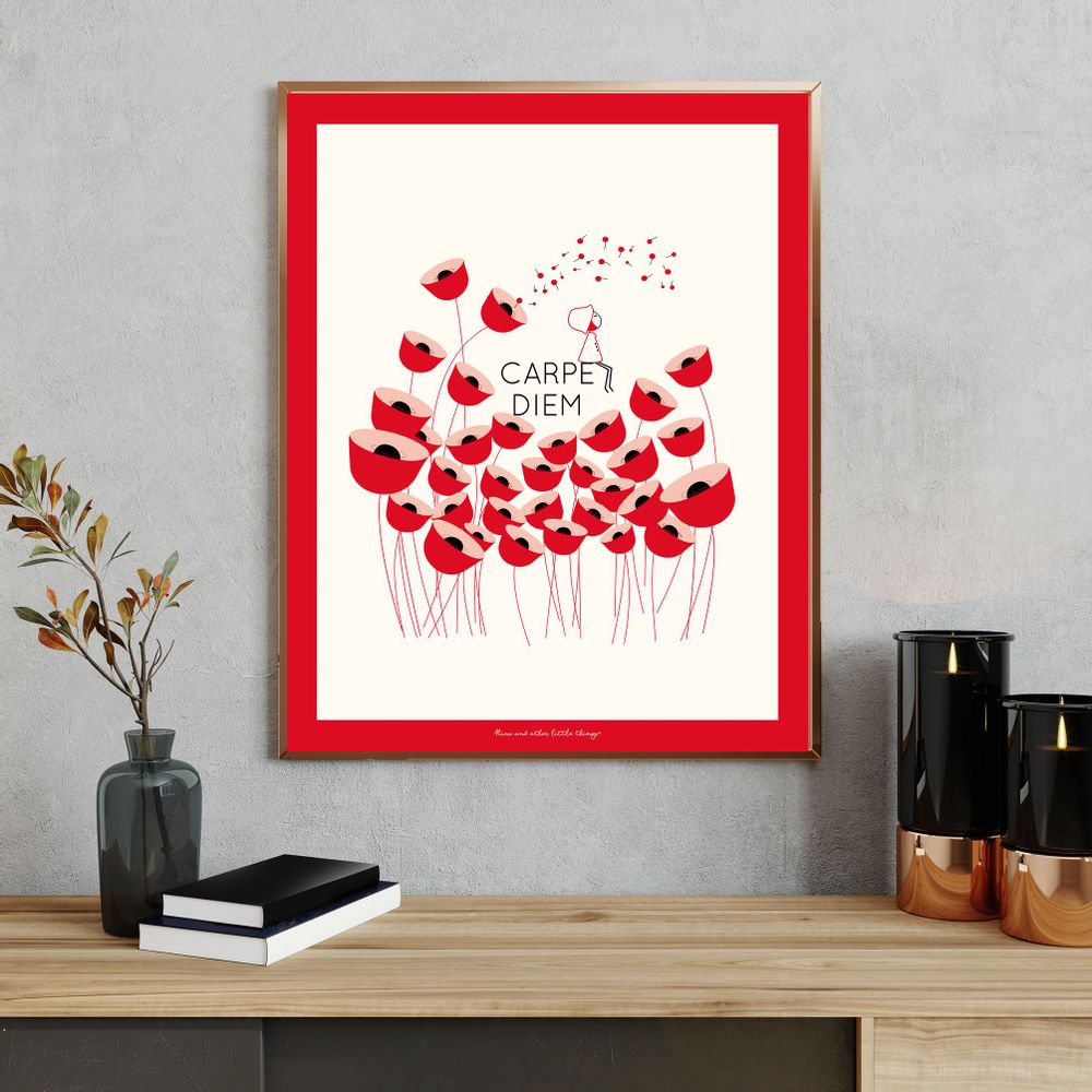 Poster - NINA\" Carpe Diem\ "poster - NINA AND OTHER LITLLE THINGS® BY ©CAPUCINE DESIGN