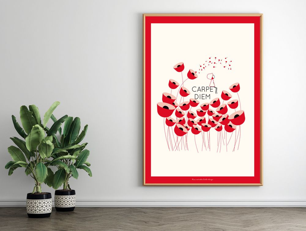 Poster - NINA\" Carpe Diem\ "poster - NINA AND OTHER LITLLE THINGS® BY ©CAPUCINE DESIGN