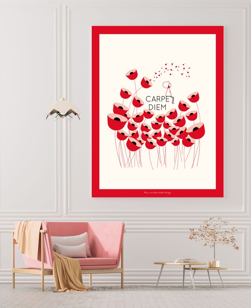Poster - NINA\" Carpe Diem\ "poster - NINA AND OTHER LITLLE THINGS® BY ©CAPUCINE DESIGN