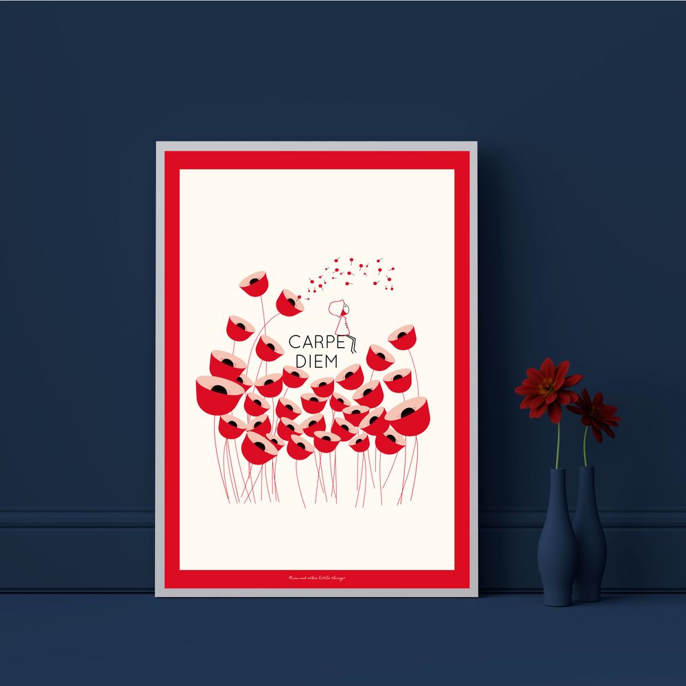 Poster - NINA\" Carpe Diem\ "poster - NINA AND OTHER LITLLE THINGS® BY ©CAPUCINE DESIGN