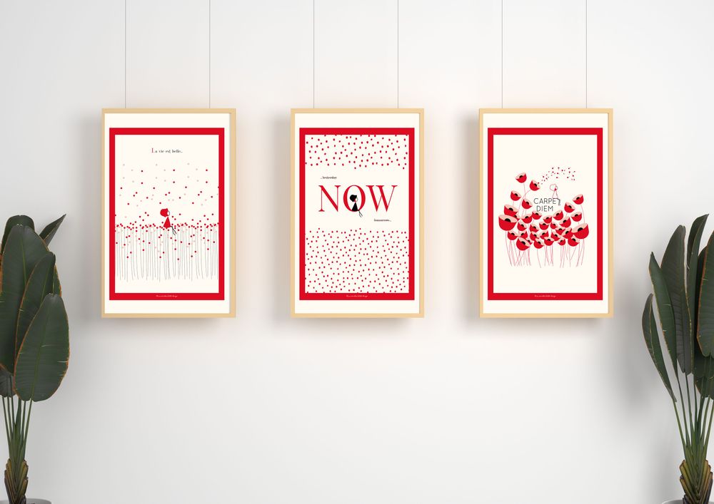 Poster - NINA\" Carpe Diem\ "poster - NINA AND OTHER LITLLE THINGS® BY ©CAPUCINE DESIGN