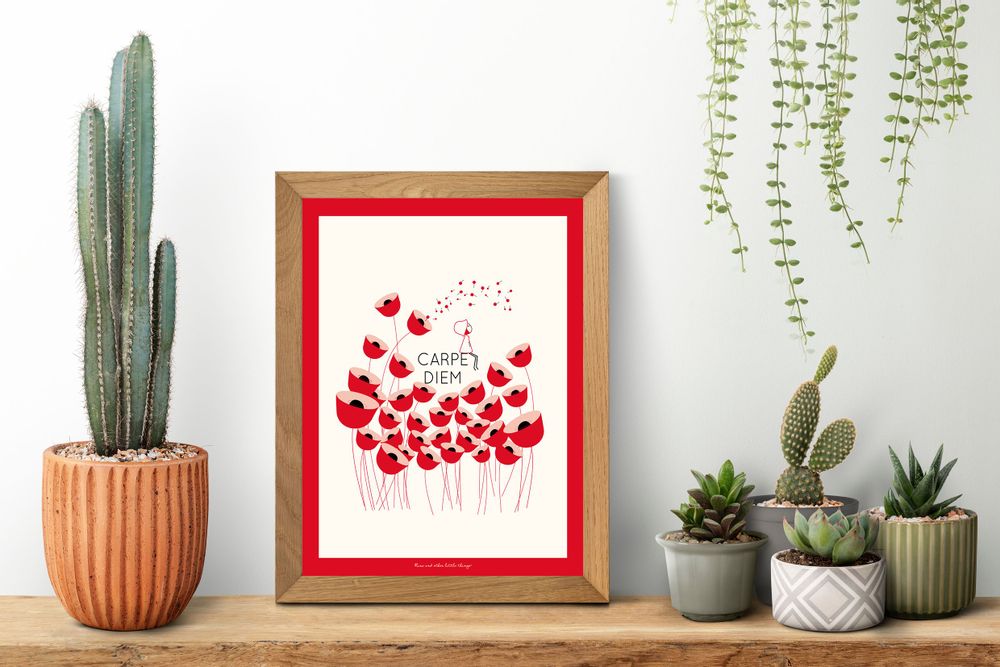 Poster - NINA\" Carpe Diem\ "poster - NINA AND OTHER LITLLE THINGS® BY ©CAPUCINE DESIGN