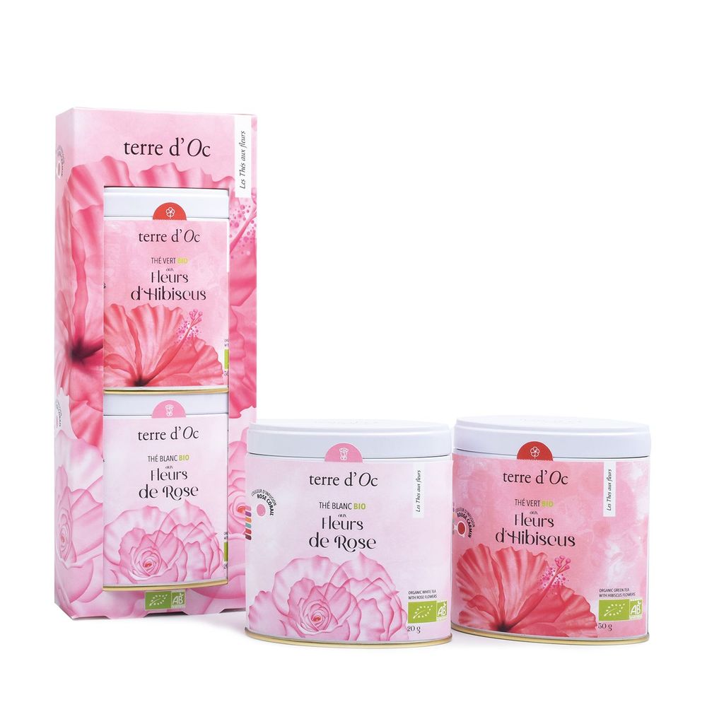 Café et thé - Coffret 6 thés BIO aux fleurs - TERRE D'OC