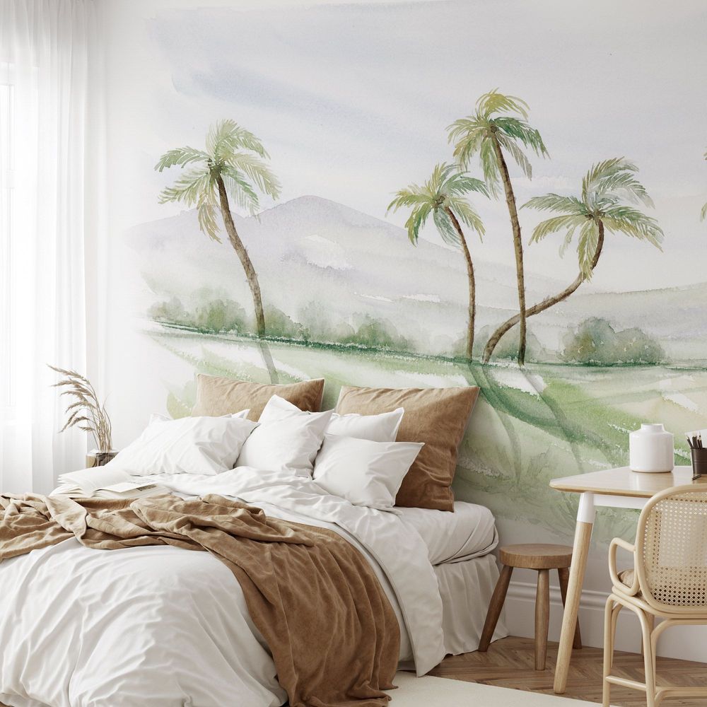 Autres décorations murales - Papier Peint Panoramique Paysage de Palmiers - ACTE-DECO
