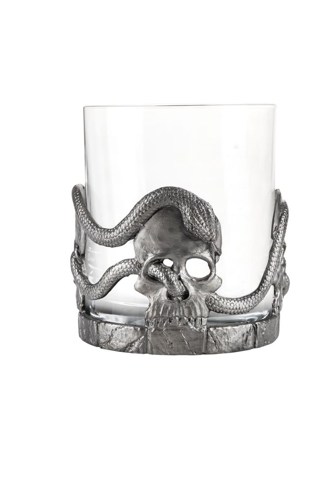 Crystal ware - Skull whiskey cup - A E WILLIAMS (EST 1779) LTD